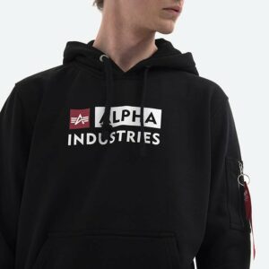 Mikina ALPHA INDUSTRIES Alpha Block-Logo Hoody